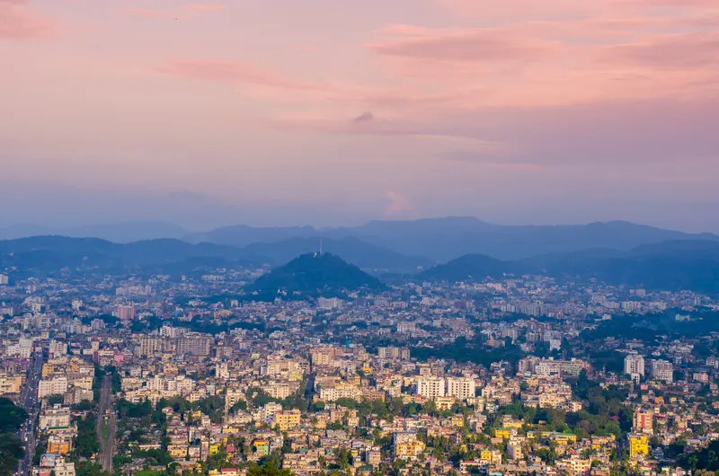 Guwahati city seen from Nilachal Hill